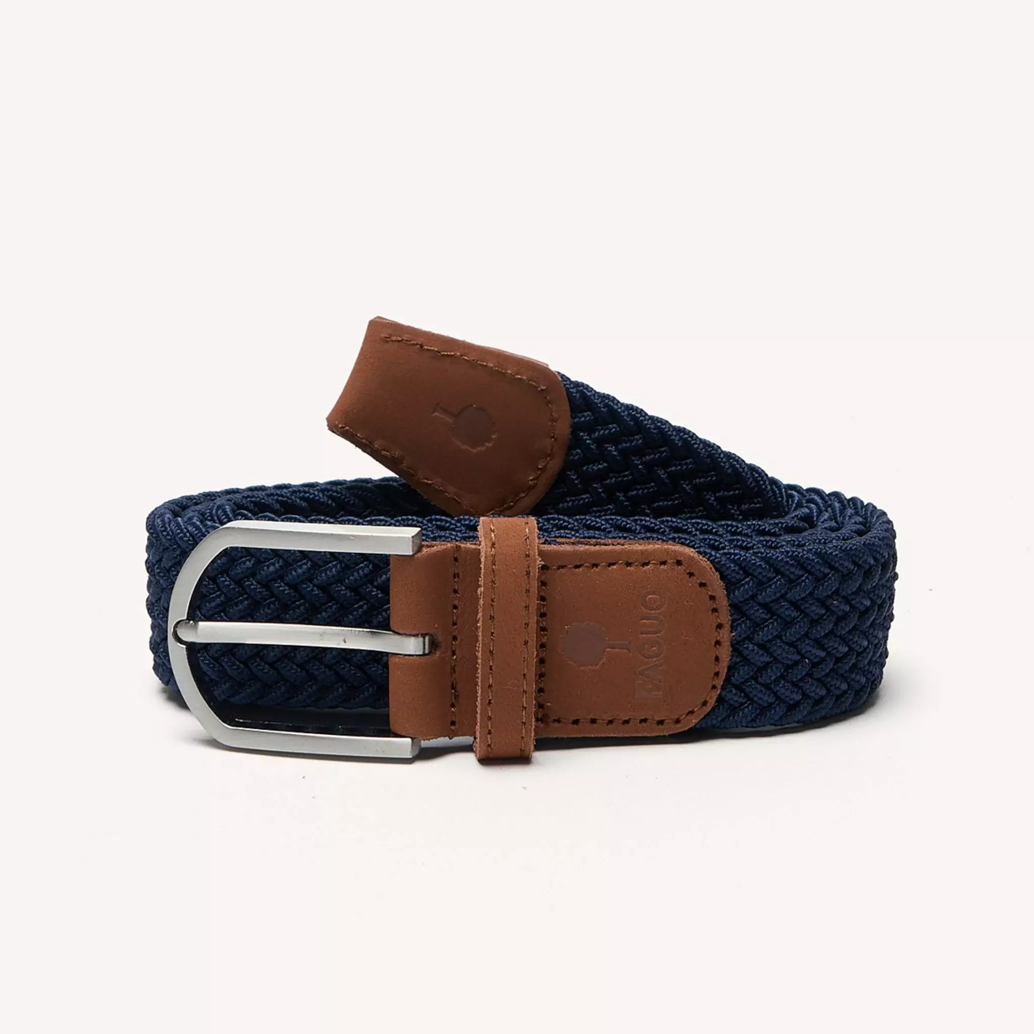 Faguo Woven Belt Navy Herren Flechtgürtel blau